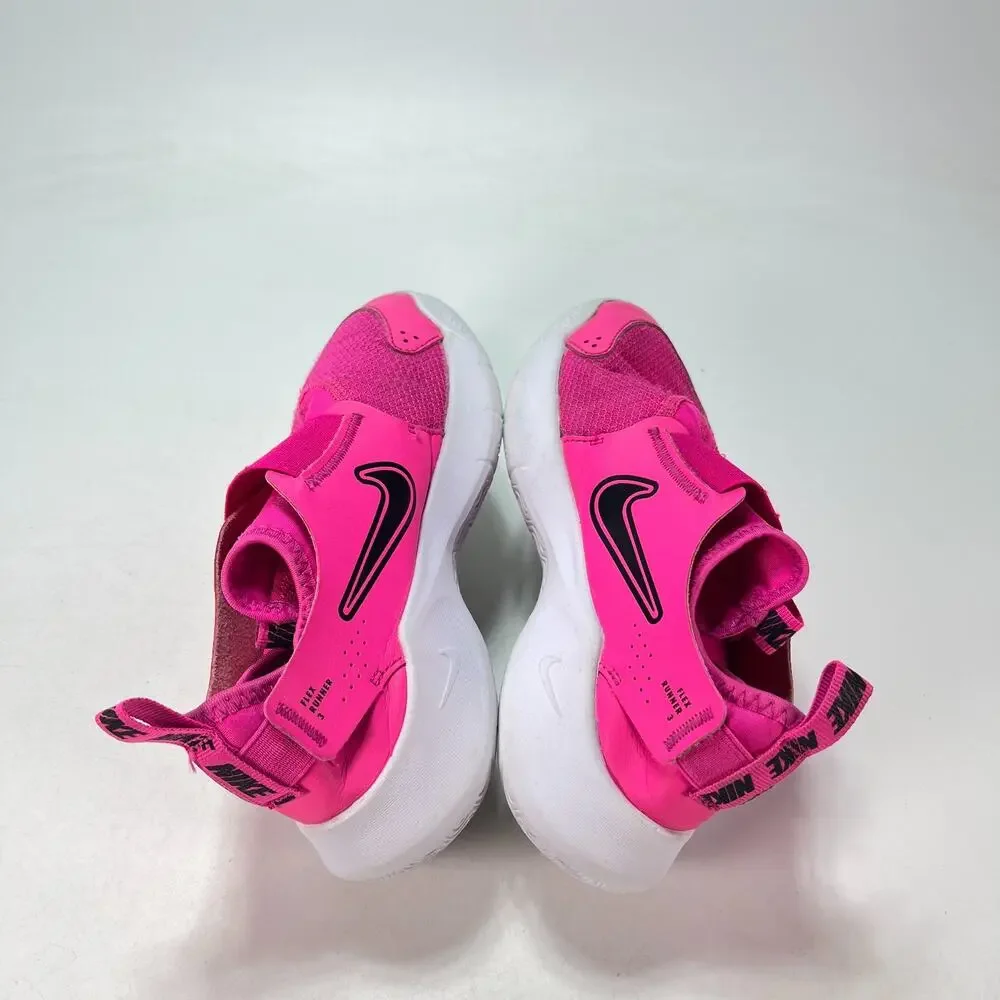 Nike Flex Runner 3 Laser Fuchsia Slip On Athletic Running Shoes Youth Size 4Y